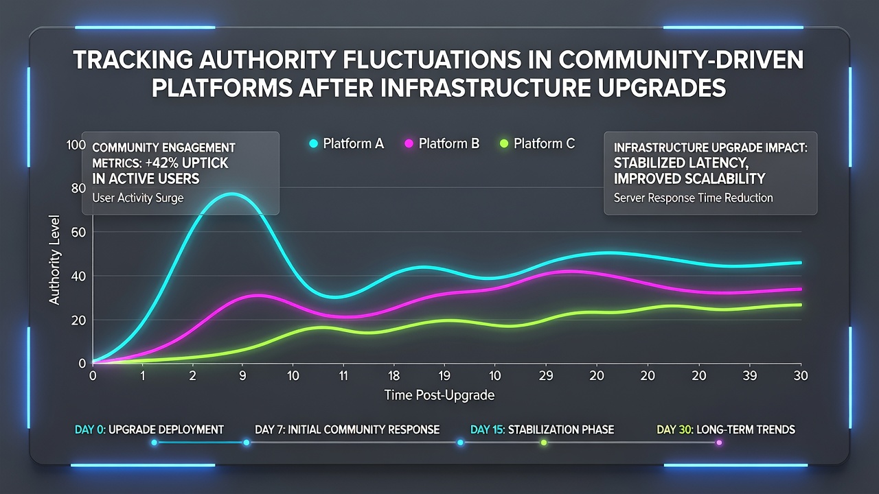 Tracking Authority Fluctuations in Community-Driven Platforms After Infrastructure Upgrades